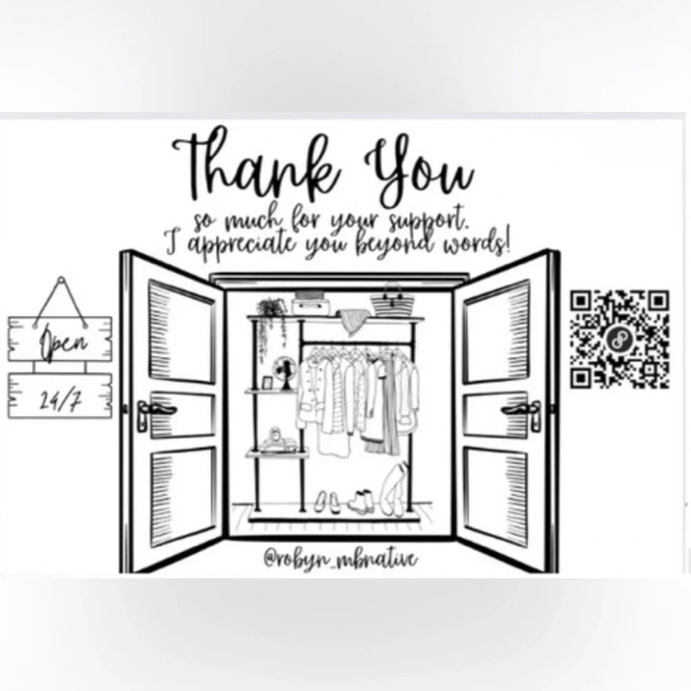 BUY NOW 300 Custom Thank You‎ QR Stickers Mix & Match